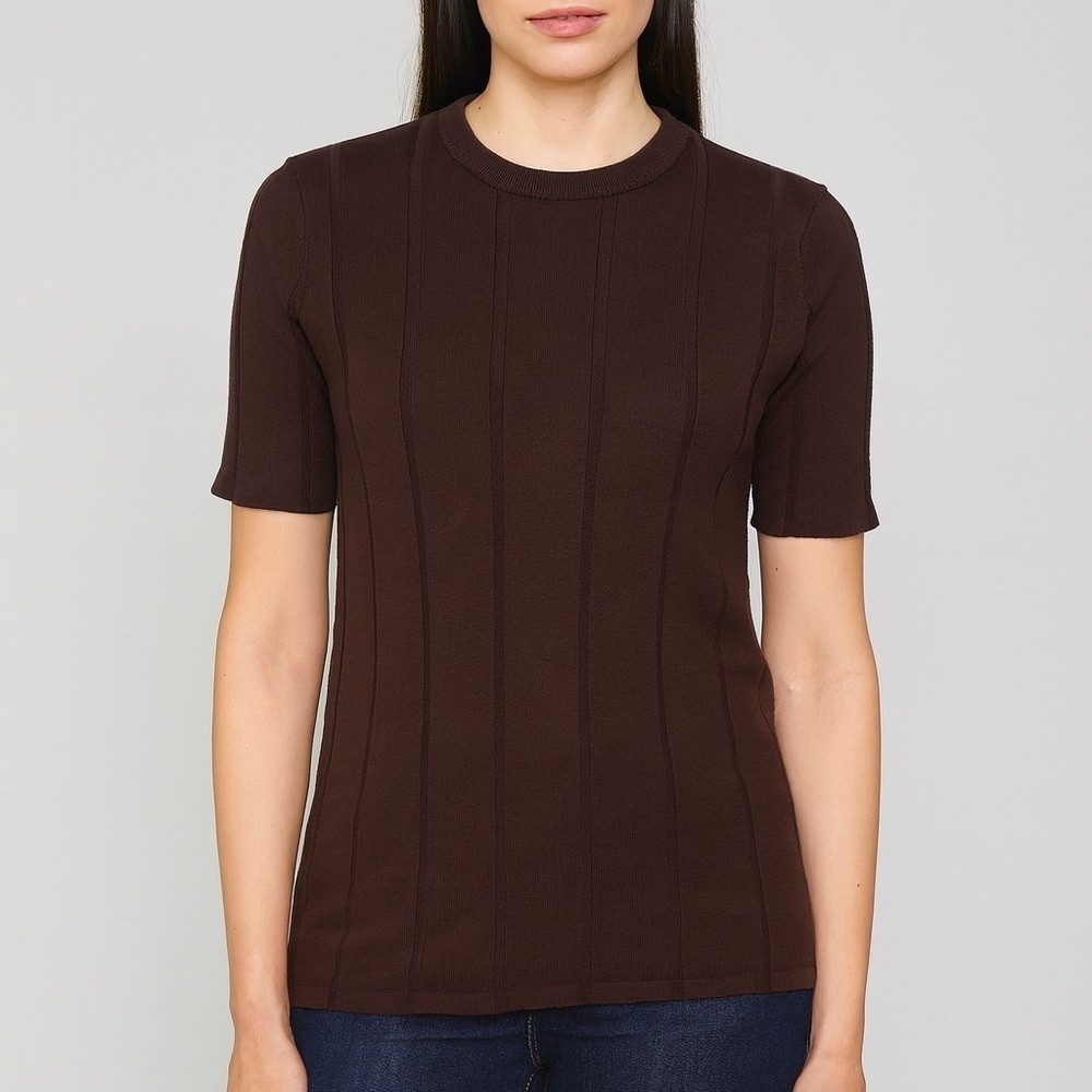 House of Harlow 1960 Chocolate brown oversized ribbed comfor shirt size Small